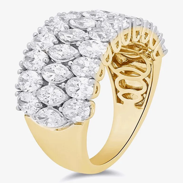 (G / Si2) Womens 4 CT. T.W. Lab Grown White Diamond 10K Gold Anniversary Band