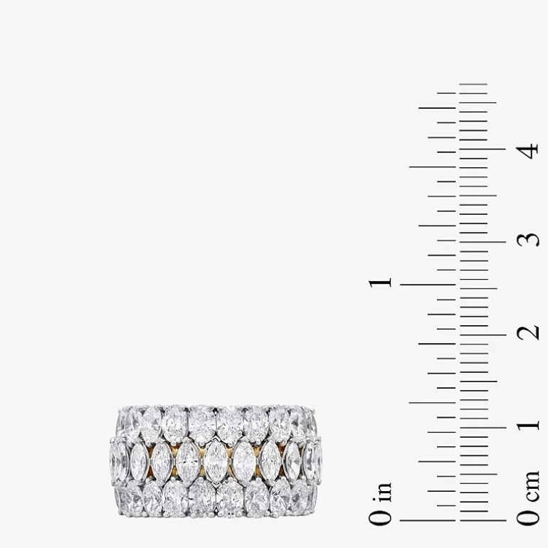 (G / Si2) Womens 4 CT. T.W. Lab Grown White Diamond 10K Gold Anniversary Band