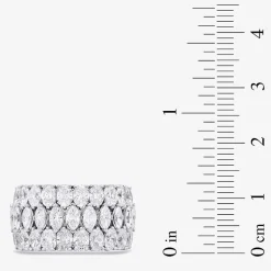 (G / Si2) Womens 4 CT. T.W. Lab Grown White Diamond 10K Gold Anniversary Band