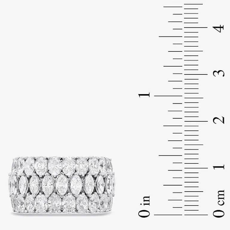 (G / Si2) Womens 4 CT. T.W. Lab Grown White Diamond 10K Gold Anniversary Band