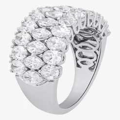 (G / Si2) Womens 4 CT. T.W. Lab Grown White Diamond 10K Gold Anniversary Band