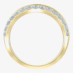 (G / Si2) Womens 1 CT. T.W. Lab Grown White Diamond 10K Gold Anniversary Wedding Band