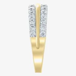 (G / Si2) Womens 1 CT. T.W. Lab Grown White Diamond 10K Gold Anniversary Wedding Band