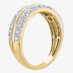 (G / Si2) Womens 1 CT. T.W. Lab Grown White Diamond 10K Gold Anniversary Wedding Band