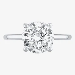 (G / Si2) Womens 3 1/3 Ct. T.W. Lab Grown White Diamond 14K Gold Round Solitaire Bridal Set