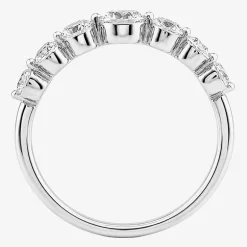 (G / Si2) Womens 2MM 1 CT. T.W. Lab Grown White Diamond 10K Gold Anniversary Band