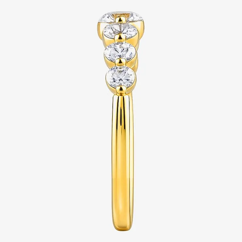 (G / Si2) Womens 2MM 1 CT. T.W. Lab Grown White Diamond 10K Gold Anniversary Band