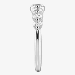 (G / Si2) Womens 2MM 1 CT. T.W. Lab Grown White Diamond 10K Gold Anniversary Band