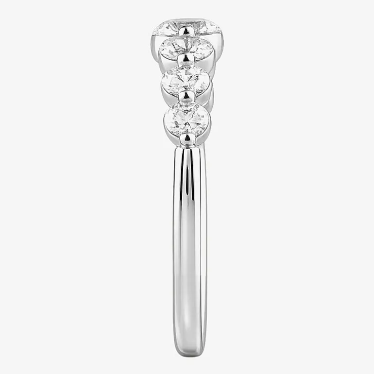 (G / Si2) Womens 2MM 1 CT. T.W. Lab Grown White Diamond 10K Gold Anniversary Band