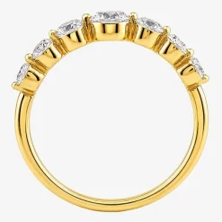 (G / Si2) Womens 2MM 1 CT. T.W. Lab Grown White Diamond 10K Gold Anniversary Band