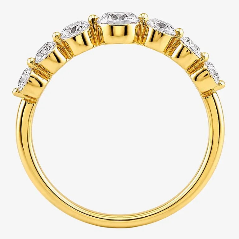 (G / Si2) Womens 2MM 1 CT. T.W. Lab Grown White Diamond 10K Gold Anniversary Band