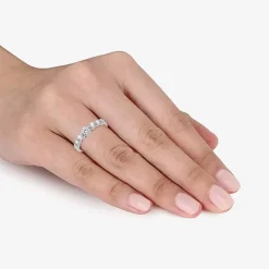 (G / Si2) Womens 2MM 2 CT. T.W. Lab Grown White Diamond 10K Gold Anniversary Band