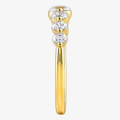 (G / Si2) Womens 2MM 2 CT. T.W. Lab Grown White Diamond 10K Gold Anniversary Band