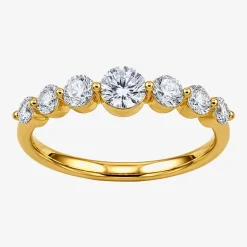 (G / Si2) Womens 2MM 2 CT. T.W. Lab Grown White Diamond 10K Gold Anniversary Band
