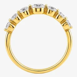 (G / Si2) Womens 2MM 2 CT. T.W. Lab Grown White Diamond 10K Gold Anniversary Band