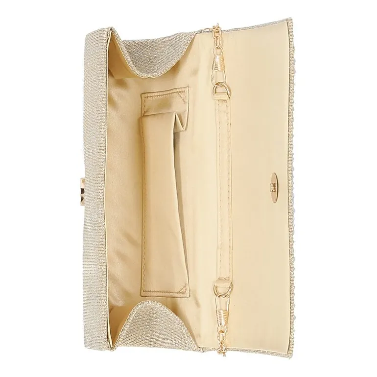 Gunne Sax by Jessica McClintock Chloe Scattered Stones Clutch Beaded Evening Bag
