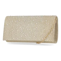 Gunne Sax by Jessica McClintock Chloe Scattered Stones Clutch Beaded Evening Bag