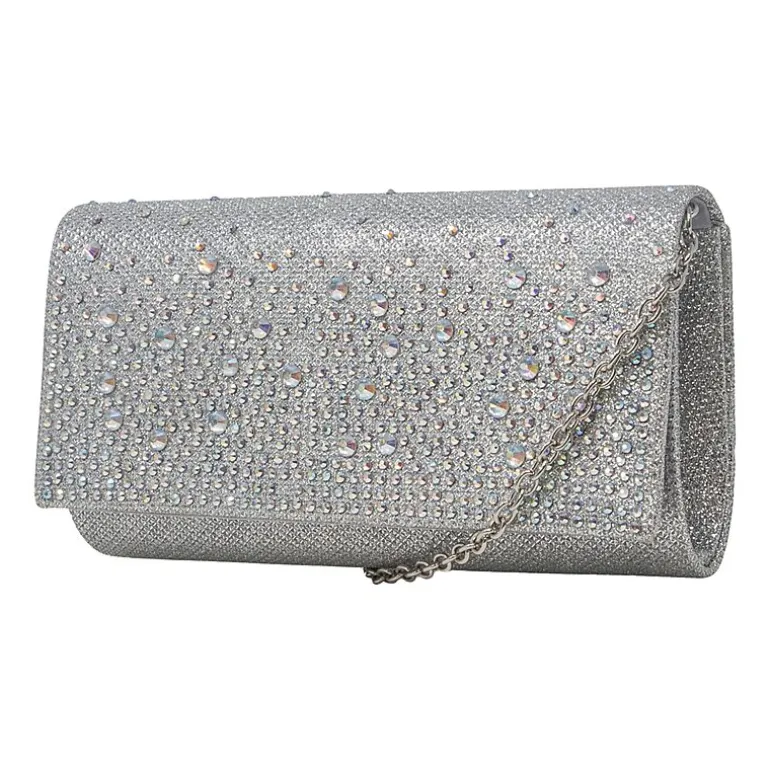 Gunne Sax by Jessica McClintock Chloe Scattered Stones Clutch Beaded Evening Bag