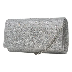 Gunne Sax by Jessica McClintock Chloe Scattered Stones Clutch Beaded Evening Bag