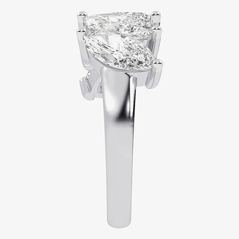 (G / Vs2-Si2) Womens 2 1/2 CT. T.W. Lab Grown White Diamond 14K Gold 5-Stone Anniversary Band