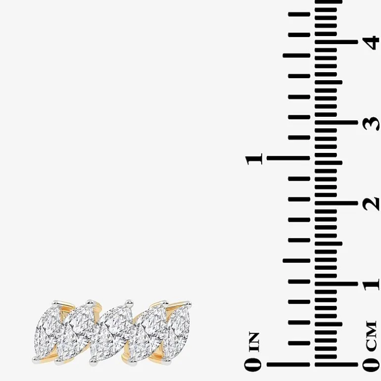 (G / Vs2-Si2) Womens 2 1/2 CT. T.W. Lab Grown White Diamond 14K Gold 5-Stone Anniversary Band