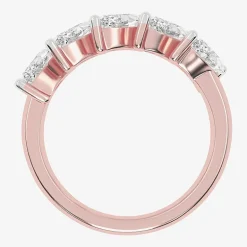 (G / Vs2-Si2) Womens 2 1/2 CT. T.W. Lab Grown White Diamond 14K Gold 5-Stone Anniversary Band