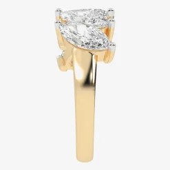 (G / Vs2-Si2) Womens 2 1/2 CT. T.W. Lab Grown White Diamond 14K Gold 5-Stone Anniversary Band