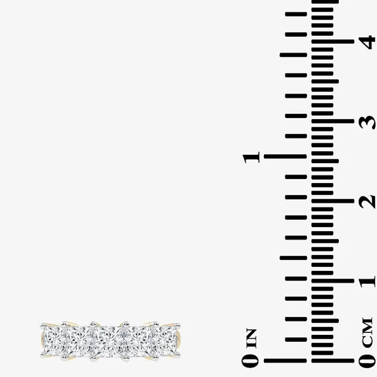 (G / Vs2-Si2) Womens 2 1/2 CT. T.W. Lab Grown White Diamond 14K Gold 5-Stone Anniversary Band