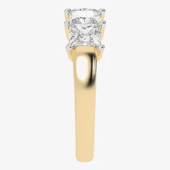 (G / Vs2-Si2) Womens 2 1/2 CT. T.W. Lab Grown White Diamond 14K Gold 5-Stone Anniversary Band