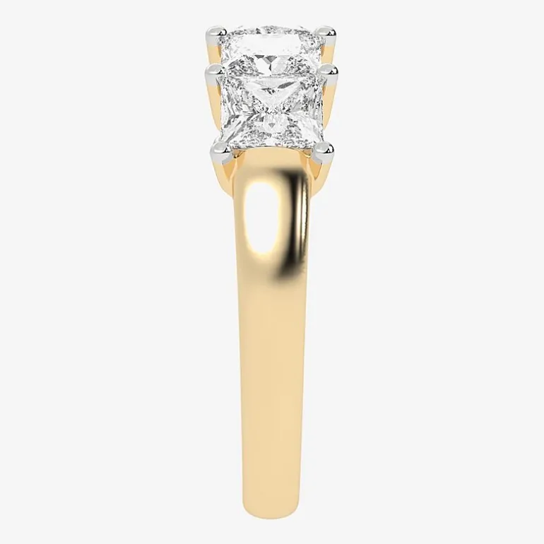 (G / Vs2-Si2) Womens 2 1/2 CT. T.W. Lab Grown White Diamond 14K Gold 5-Stone Anniversary Band