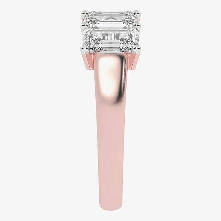 (G / Vs2-Si2) Womens 2 1/2 CT. T.W. Lab Grown White Diamond 14K Gold 5-Stone Anniversary Band