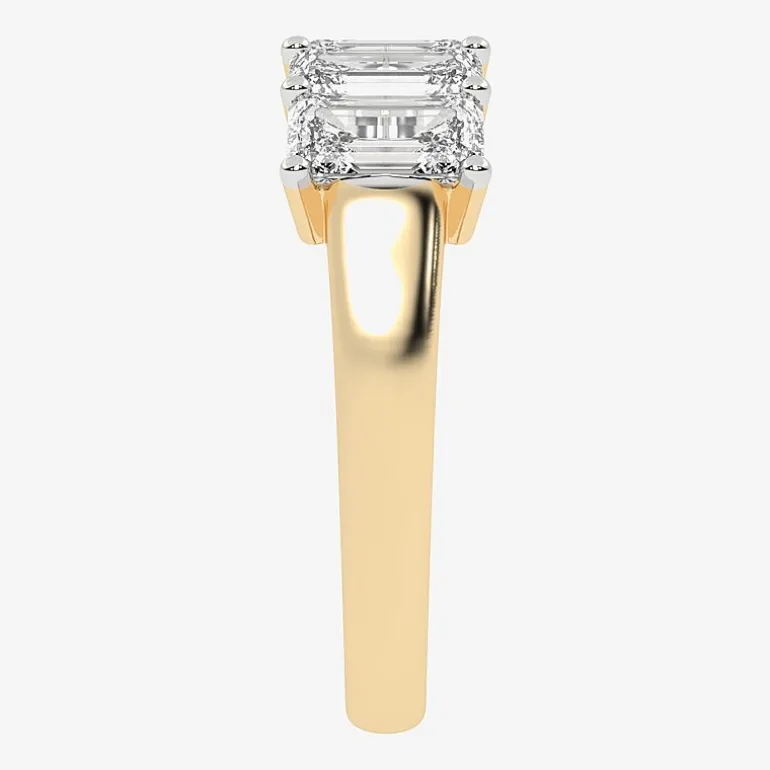 (G / Vs2-Si2) Womens 2 1/2 CT. T.W. Lab Grown White Diamond 14K Gold 5-Stone Anniversary Band
