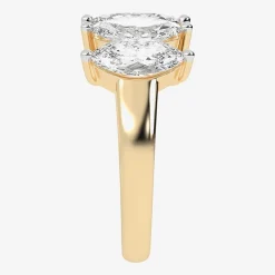 (G / Vs2-Si2) Womens 2 1/2 CT. T.W. Lab Grown White Diamond 14K Gold 5-Stone Anniversary Band