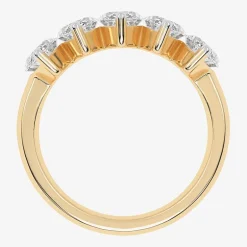 (G / Vs2-Si2) Womens 2 1/2 CT. T.W. Lab Grown White Diamond 14K Gold 5-Stone Anniversary Band