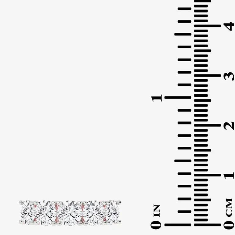 (G / Vs2-Si2) Womens 2 1/2 CT. T.W. Lab Grown White Diamond 14K Gold 5-Stone Anniversary Band