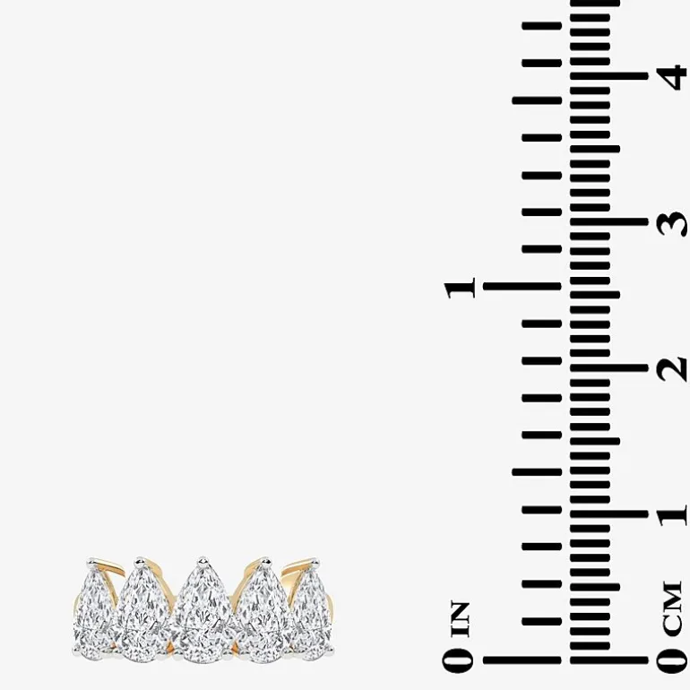 (G / Vs2-Si2) Womens 2 1/2 CT. T.W. Lab Grown White Diamond 14K Gold 5-Stone Anniversary Band
