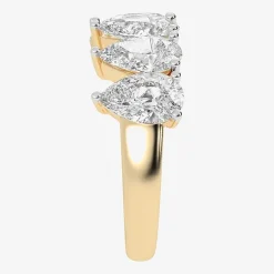 (G / Vs2-Si2) Womens 2 1/2 CT. T.W. Lab Grown White Diamond 14K Gold 5-Stone Anniversary Band