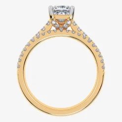 (G / Vs2-Si1) Womens 1 CT. T.W. Lab Grown White Diamond 10K Gold Side Stone Bridal Set