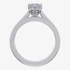 (G / Vs2-Si1) Womens 1 1/2 CT. T.W. Lab Grown White Diamond 10K Gold Marquise Side Stone Bridal Set