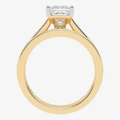 (G / Vs2-Si1) Womens 1 1/2 CT. T.W. Lab Grown White Diamond 10K Gold Side Stone Bridal Set