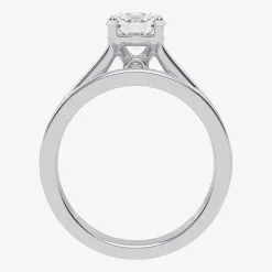 (G / Vs2-Si1) Womens 1 1/2 CT. T.W. Lab Grown White Diamond 10K Gold Round Side Stone Bridal Set