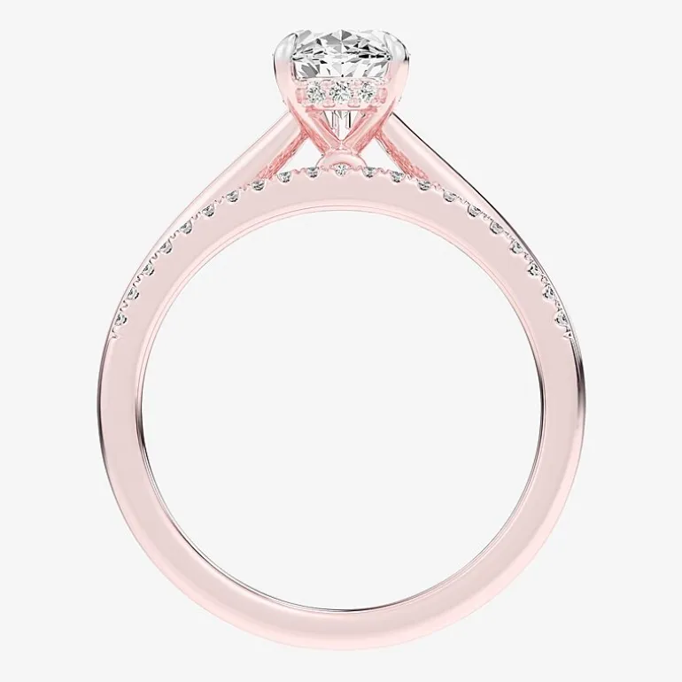 (G / Vs2-Si1) Womens 1 1/4 CT. T.W. Lab Grown White Diamond 14K Gold Pear Solitaire Bridal Set