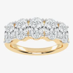 (G / Vs2-Si2) Womens 2 1/2 CT. T.W. Lab Grown White Diamond 14K Gold 5-Stone Anniversary Band