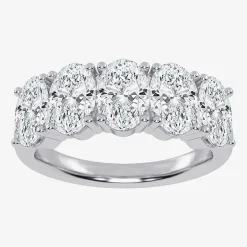 (G / Vs2-Si2) Womens 2 1/2 CT. T.W. Lab Grown White Diamond 14K Gold 5-Stone Anniversary Band