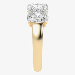 (G / Vs2-Si2) Womens 2 1/2 CT. T.W. Lab Grown White Diamond 14K Gold 5-Stone Anniversary Band