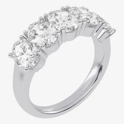 (G / Vs2-Si2) Womens 2 1/2 CT. T.W. Lab Grown White Diamond 14K Gold 5-Stone Anniversary Band