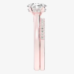 (G / Vs2-Si1) Womens 1 1/4 CT. T.W. Lab Grown White Diamond 14K Gold Oval Solitaire Bridal Set