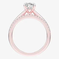 (G / Vs2-Si1) Womens 1 1/4 CT. T.W. Lab Grown White Diamond 14K Gold Oval Solitaire Bridal Set