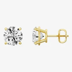 (G/Vs1-Vs2) 6 CT. T.W. Lab Grown White Diamond 14K Gold 9.1mm Round Stud Earrings