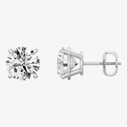 (G/Vs1-Vs2) 6 CT. T.W. Lab Grown White Diamond 14K Gold 9.1mm Round Stud Earrings